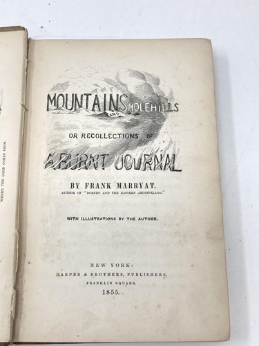 Frank marryat mountains and - marryat,