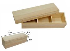 x Scatola Contenitore In Legno Naturale 3 Scomparti Decoupage dfh