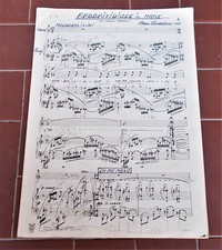 Spartito MANOSCRITTO MARIO GUARINO Rabbrividisce il mare - 1928 PIANOFORTE