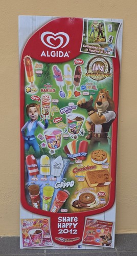 Cartello dei gelati algida - dei,