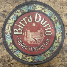 Insegna Targa Birra Durio Lamierino Originale Vintage Design Modernariato Rare