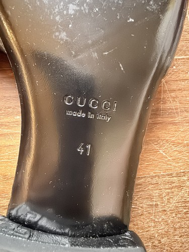 Sandal leather slide black - , in