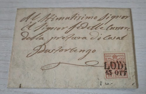 Lombardo veneto 1855 - 1855, lettera