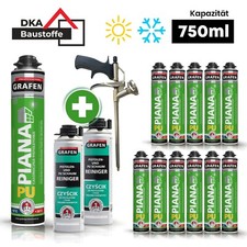 Schiuma per pistola schiuma di montaggio SET 12 x 750 ml + 1 pistola + 2 detergenti!!