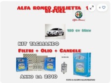 KIT TAGLIANDO +OLIO+2 FILTRI GPL+CANDELE ALFA ROMEO GIULIETTA 1.4 GPL 88KW 120CV