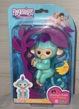 Fingerlings Baby Monkey light blue With purple Hair Boris Interactive Friend Toy