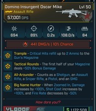 Borderlands 4 (BL4) 🎉 MODDED Wombo Combo/Oscar Mike - 57K - RAZZI A STRAPPO VELOCI ✨