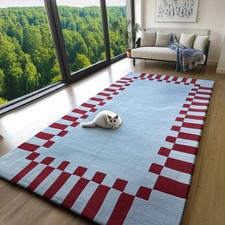 Tappeto moderno colore blu e