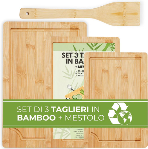 Fah set taglieri in bamboo - taglieri,