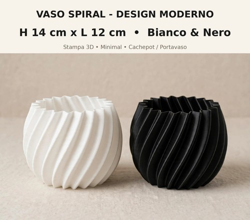 Vaso spiral moderno h14 - ,