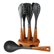 Stoneline Back to Nature Set di Utensili da Cucina 8 Pezzi, Effetto Legno