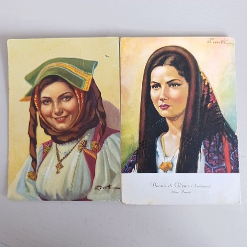 Cartoline illustrate costumi - cartoline,