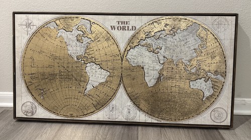 Mappa del mondo vintage unica