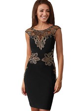 Midi Abito ricamato Aderente