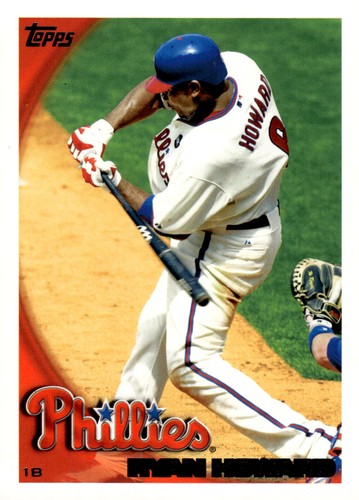 Topps 590 ryan - howard, 2010