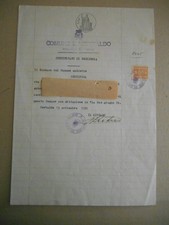 BEL DOCUMENTO MUNICIPALE DEL COMUNE DI CERTALDO CON MARCHE COMUNALI
