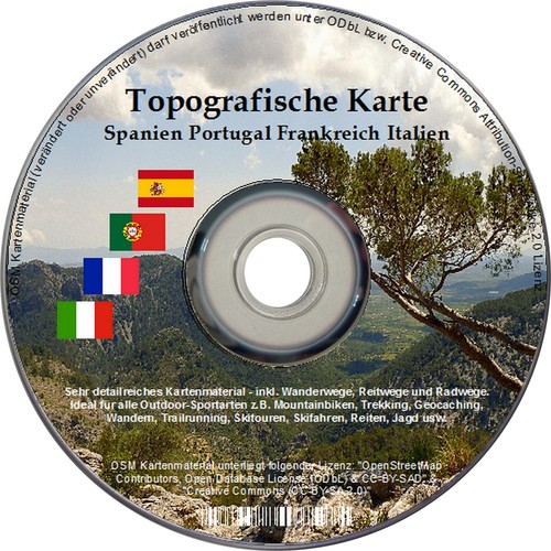 Carta topo garmin - carta, spagna