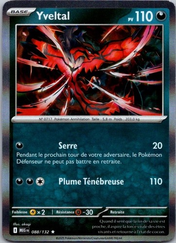 Carte pokémon yveltal 088 - carte,