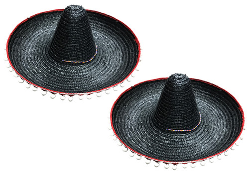 Mexican black sombrero - x,