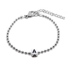 Bracciale personalizzato con Lettera cubo iniziale nome braccialetto Uomo Donna