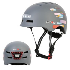 Casco da bici con faro a LED