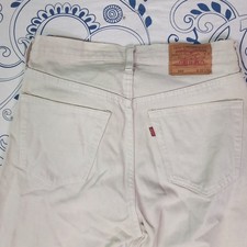 LEVI'S 501 W32 L36 DENIM MADE IN USA ?? COLOR PANNA JEANS RED TAB 5 BOTTONI 