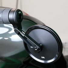 Specchio specchietto bar-end alluminio nero corto LSL NOVA RUN Omologato