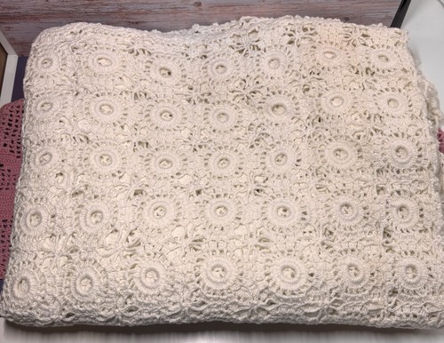 Coperta bianca cotone - , pizzo