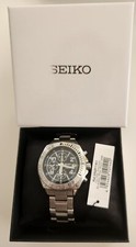 Orologio sportivo uomo Seiko cromato 100m 23 Jewels automatico SNZF17K1 nuovo con scatola
