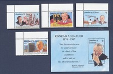GRANADINE SAN VINCENT - Scott 950 / / 963 - MNH - Gerusalemme, Adenauer - 1992