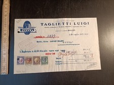 Fattura storica Gallarate, Vulcanizzazione Taglietti Luigi deposito gomme - AF3