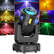 4 LED 360°Rotazione RGBW Testa Mobile Stage Luce Fascio DMX512 Effetto DJ Disco NUOVO