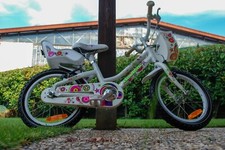 Bici Bianchi Fin Bambina 16" bianca c/rotelle e portabambola +cestello anteriore