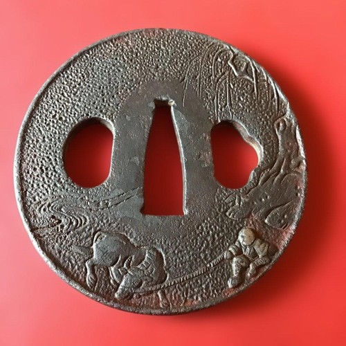 Katana tsuba giapponese ferro - tsuba,