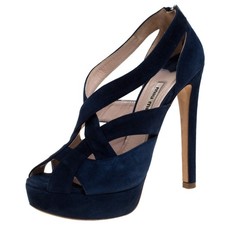 Miu Miu Blue Suede Leather