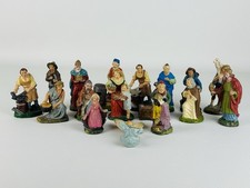 Statuine Del Presepe In Pasta Vintage Statue Dipinte A Mano Lotto Di 17 Pezzi