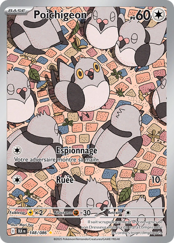 Carte pokémon poichigeon - carte,