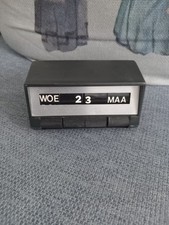 Vintage Calendario Perpetuo Olandese Plastica Nero Modernariato U.k. Regd Design