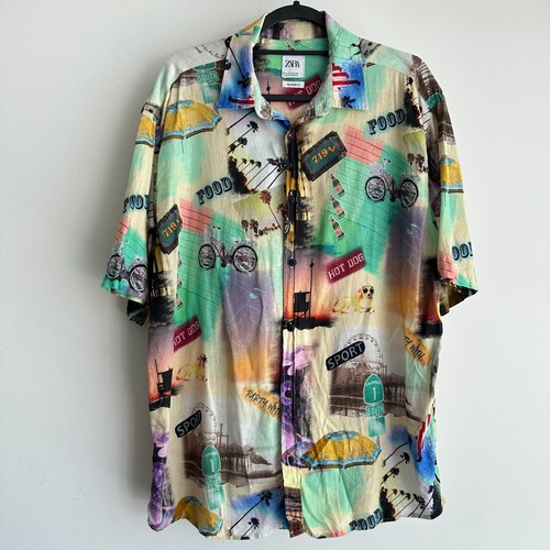 Zara shirt men medium button - zara,
