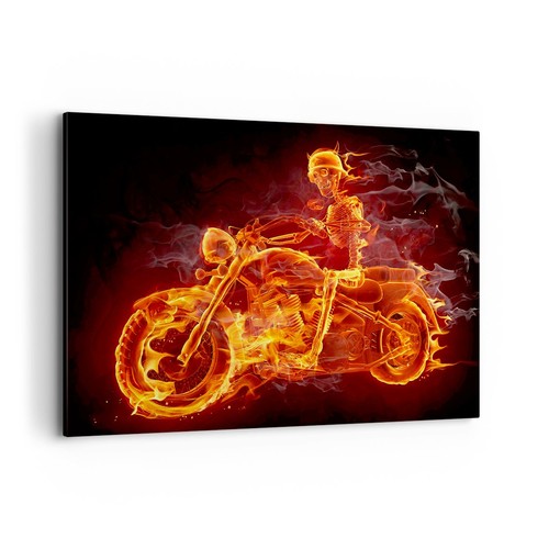 Quadro tela 100x70cm moto - quadro, su
