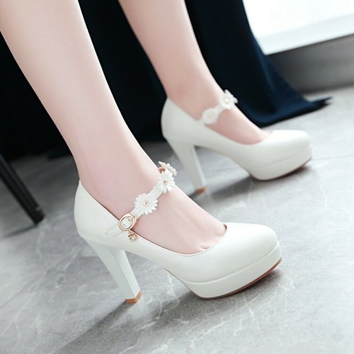 Fibbia donna sexy fiore tacco
