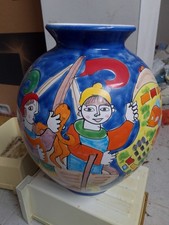 Vaso in ceramica dipinto a mano