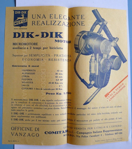 Vecchia brochure pubblicità - brochure,