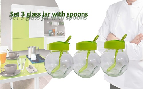 Set contenitori vetro tappo - 3,