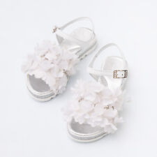 SANDALI ARGENTI BIANCHI FIORI