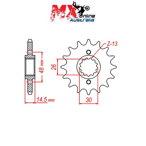 Mtx front sprocket 16t - mtx, honda