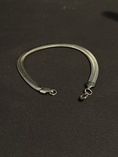 Bracciale piatto acciaio - piatto, in
