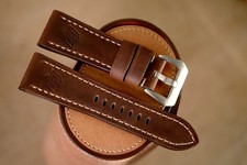 Cinturino Panerai PAM Officine marrone scuro taglia 22/20 (o qualsiasi misura)