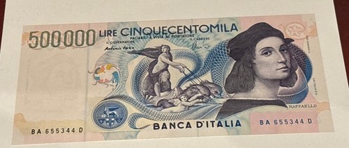 500000 lire raffaello - , fds