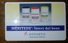 Tessera Viacard "NOVARTIS - MERITENE: fatevi del bene" taglio Lire 20.000